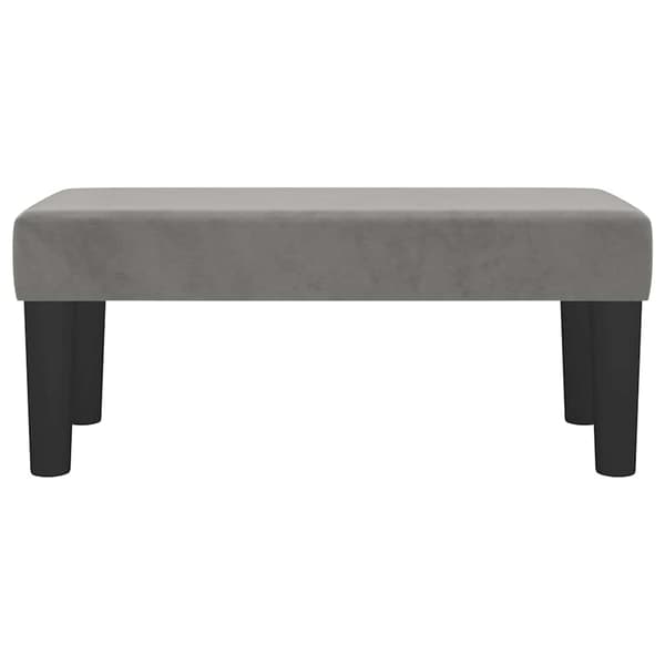 vidaXL Bänk ljusgrå 70x30x30 cm sammet Grå