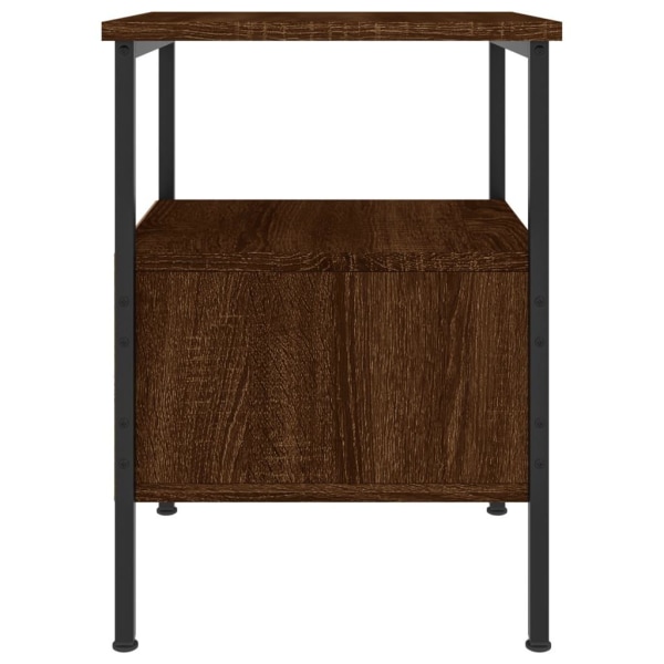 vidaXL Sängbord rökfärgad ek 34x36x50 cm konstruerat trä Brun