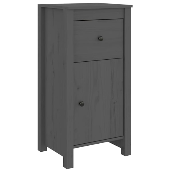 vidaXL Skänkar 2 st grå 40x35x80 cm massiv furu Grå