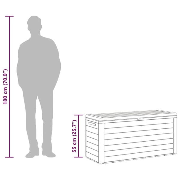 vidaXL Dynbox brun 78x44x55 cm Brun