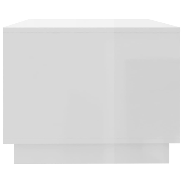 vidaXL Soffbord vit högglans 102x55x43 cm spånskiva Vit