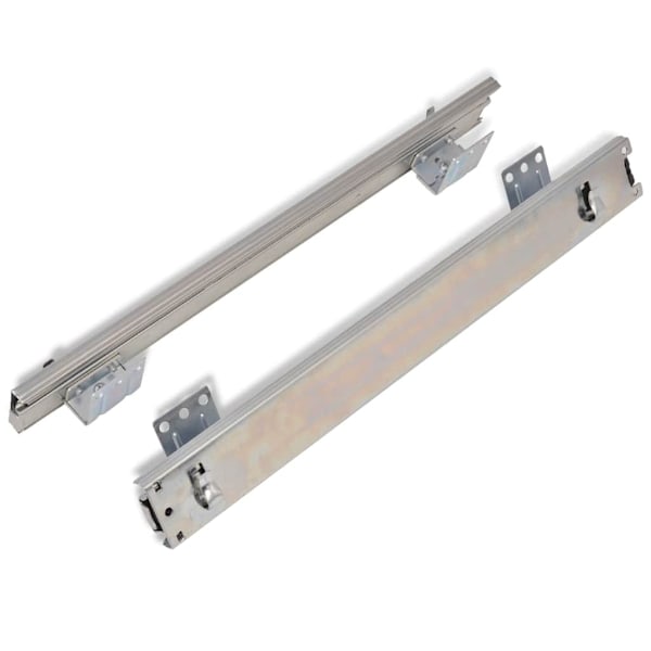 vidaXL Utdragbara trådkorgar 2 st silver 400 mm Silver