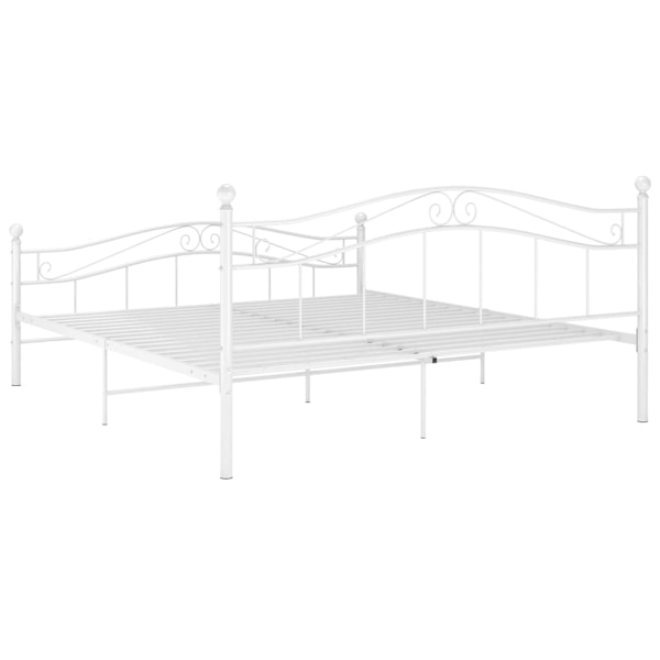 vidaXL Sängram vit metall 160x200 cm Vit
