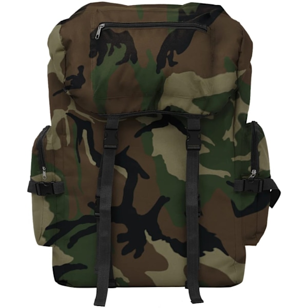 vidaXL Arméryggsäck 65 L kamouflage Grön