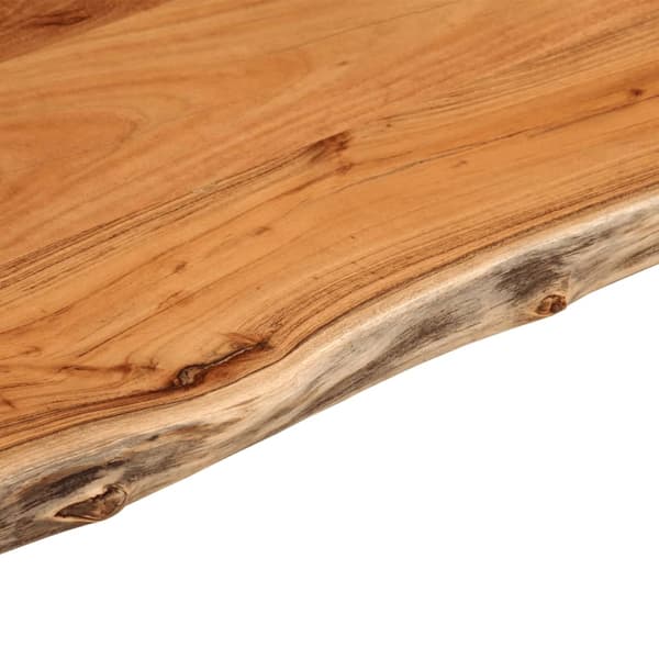 vidaXL Bordsskiva 80x40x2,5 cm rektangulär massiv akacia rustik kant Brun