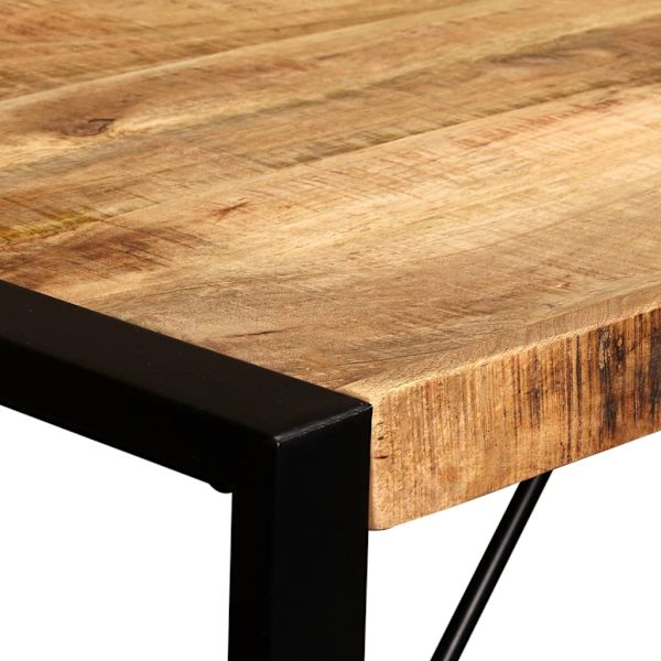 vidaXL Matbord massivt grovt mangoträ 120 cm Brun