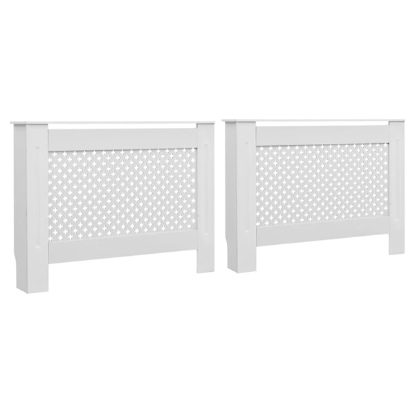 vidaXL Elementskydd 2 st vit 112x19x81,5 cm MDF Vit