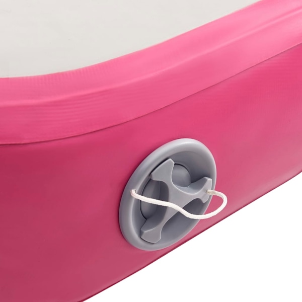 vidaXL Uppblåsbar gymnastikmatta med pump 60x100x15 cm PVC rosa Rosa