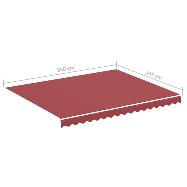 vidaXL Markisväv vinröd 3x2,5 m Röd
