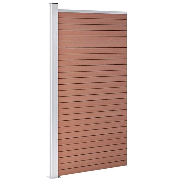 vidaXL Staketpanel WPC 95x186 cm brun Brun