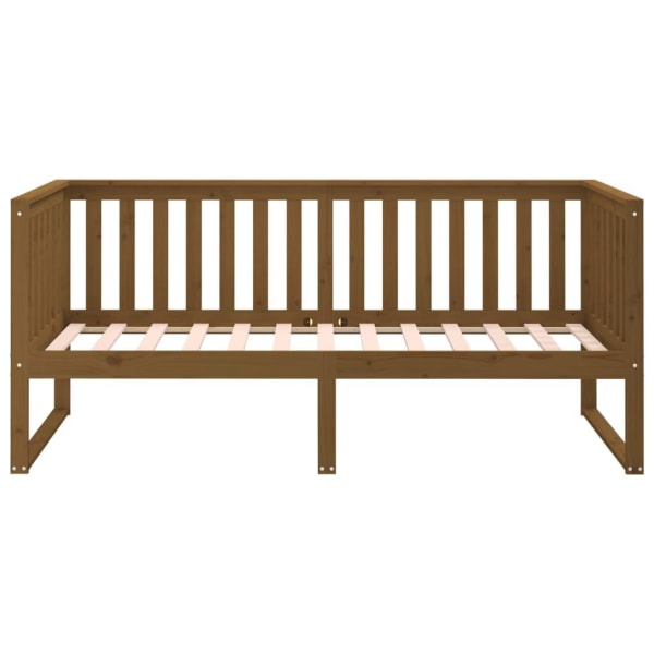 vidaXL Dagbädd honungsbrun 90x190 cm massiv furu Brun