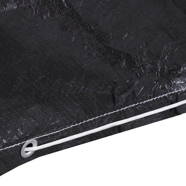 vidaXL Hammockskydd 2 delar 10 öljetter 2 dragkedjor 255x145x170 cm Svart