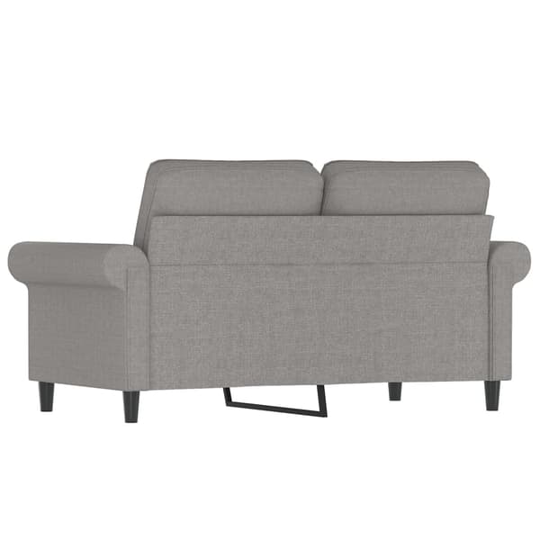 vidaXL 2-sitssoffa ljusgrå 120 cm tyg Grå