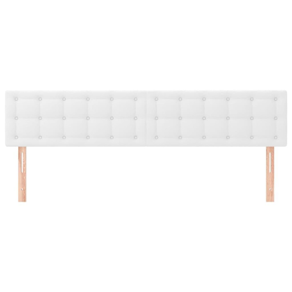 vidaXL Huvudgavlar 2 st vit 100 x 5 x 78/88 cm konstläder Vit