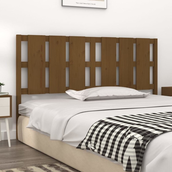 vidaXL Sänggavel honungsbrun 165,5x4x100 cm massiv furu Brun