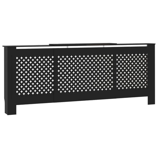 vidaXL Elementskydd MDF svart 205 cm Svart