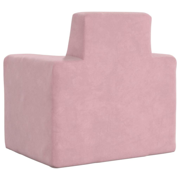 vidaXL Barnsoffa rosa mjuk plysch Rosa