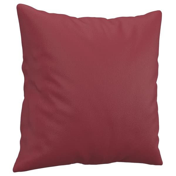 vidaXL 2-sits soffa med prydnadskuddar vinröd 140 cm konstläder Röd
