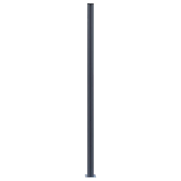 vidaXL Staketstolpar 3 st mörkgrå 185 cm aluminium grå