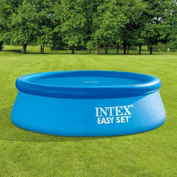 INTEX Poolöverdrag solenergi blå 206 cm polyeten Blå