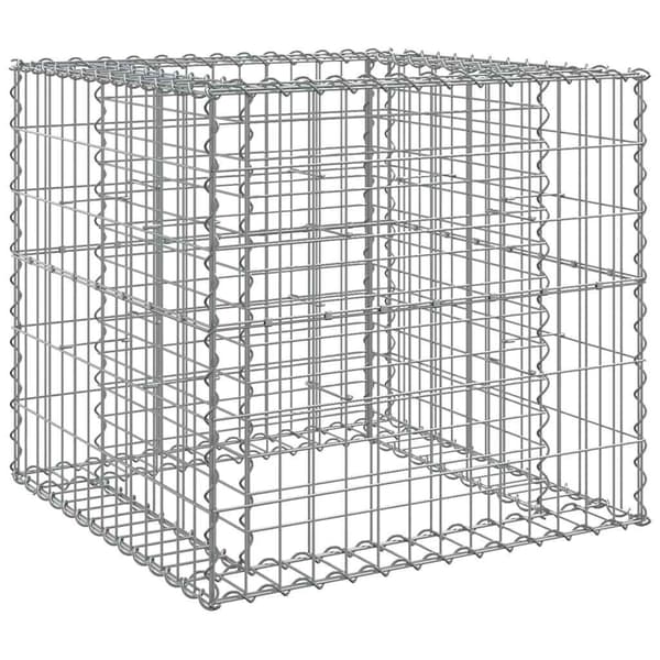 vidaXL Gabionkorg silver 70x70x65 cm galvaniserat järn Silver