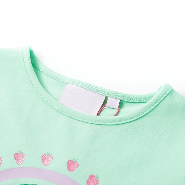vidaXL T-shirt för barn stark grön 92 Grön