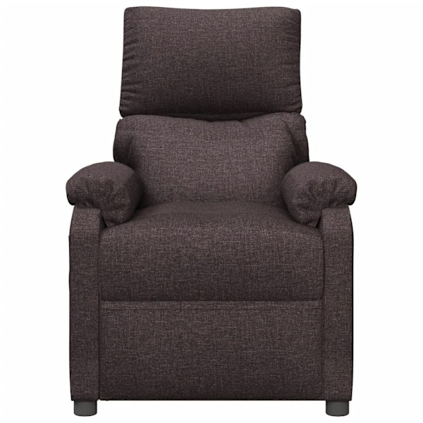 vidaXL Reclinerfåtölj mörkbrun tyg Brun