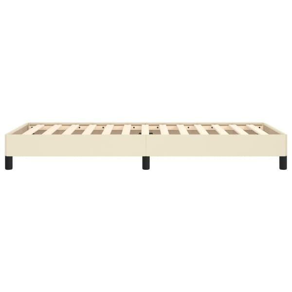 vidaXL Sängram gräddvit 80x200 cm konstläder Kräm
