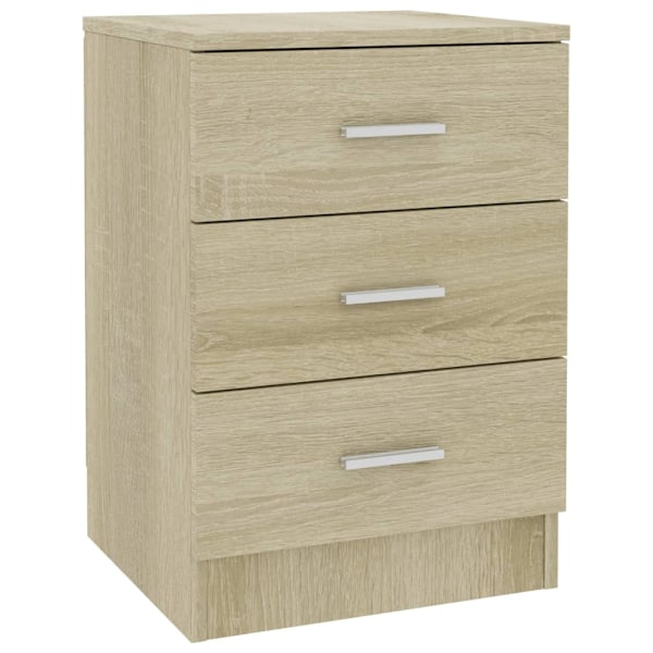 vidaXL Sängbord 2 st sonoma ek 38x35x56 cm konstruerat trä Brun