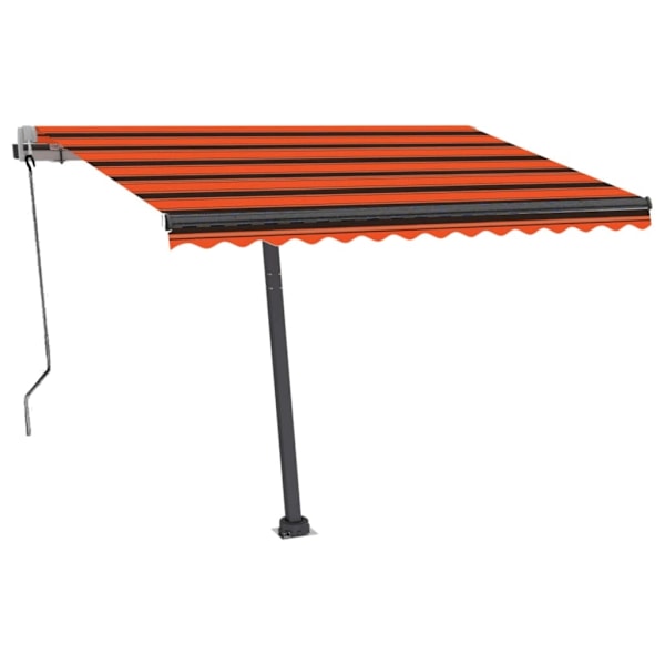 vidaXL Fristående markis automatiskt infällbar 350x250 cm orange/brun Orange