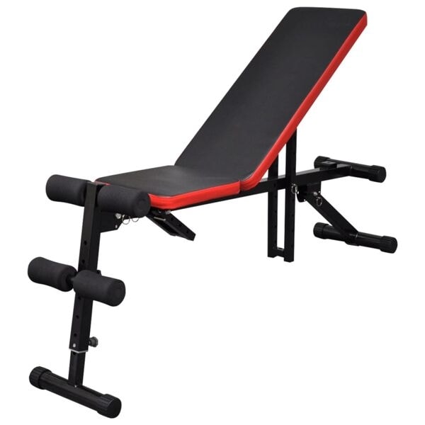 vidaXL Justerbar Sit-up-bänk Svart