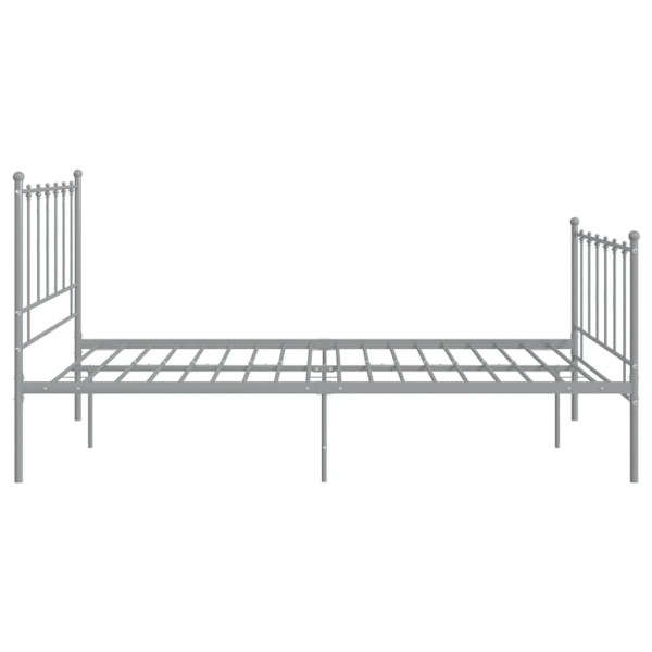 vidaXL Sängram grå metall 120x200 cm grå