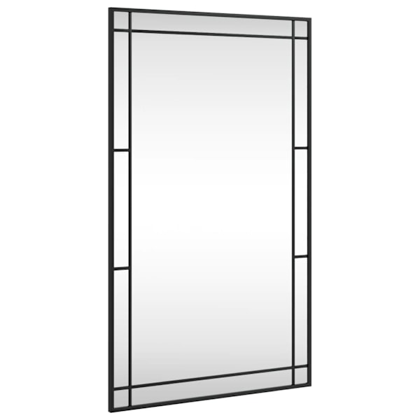 vidaXL Väggspegel svart 60x100 cm rektangulär järn Svart