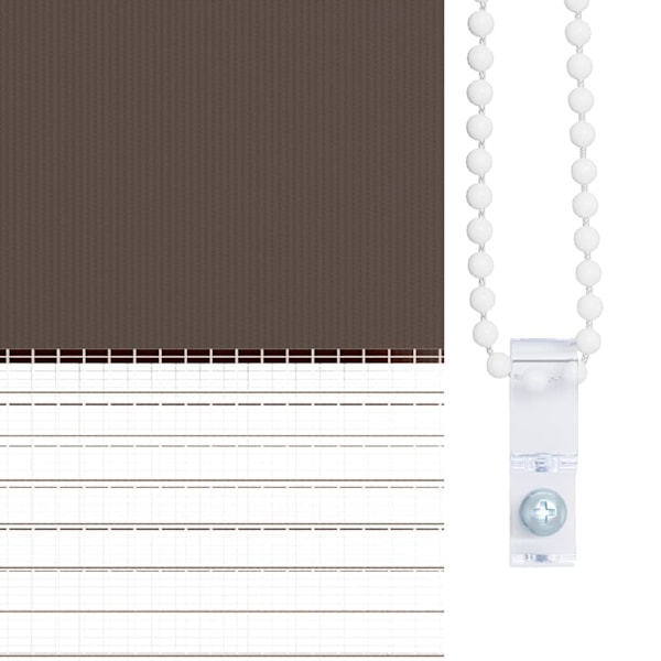 vidaXL Rullgardin randig brun 70 x 120 cm transparent Brun
