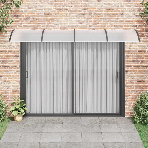 vidaXL Entrétak svart 350x100 cm polykarbonat Svart