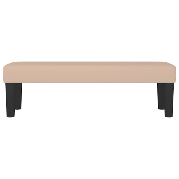 vidaXL Bänk cappuccino 100x30x30 cm konstläder Brun