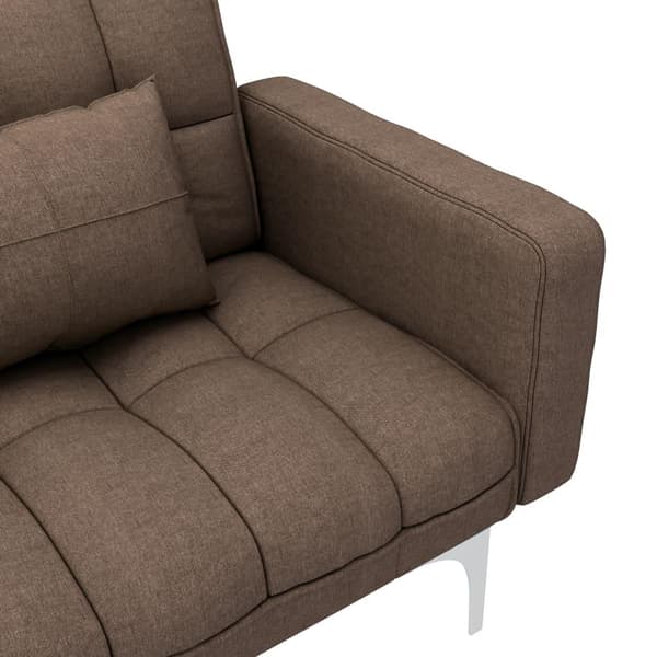 vidaXL Bäddsoffa brun tyg Brun