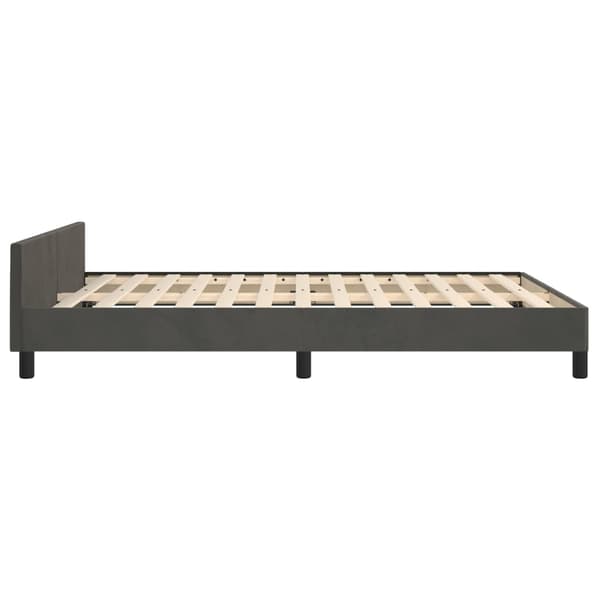 vidaXL Sängram utan madrass mörkgrå 140x200 cm sammet Grå