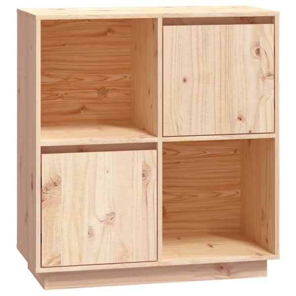 vidaXL Skänk 74x35x80 cm massiv furu Brun
