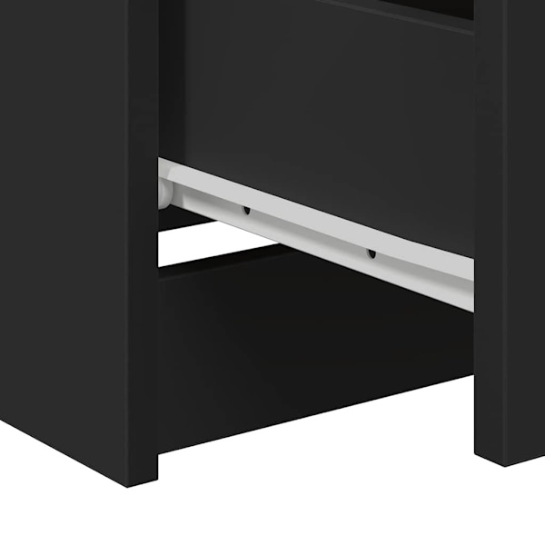 vidaXL Byrå svart 60x35x76 cm konstruerat trä Svart