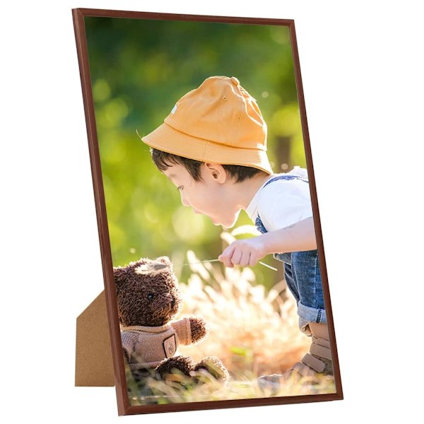 vidaXL Fotoramar 3 st för bord brons 13x18cm MDF Brun