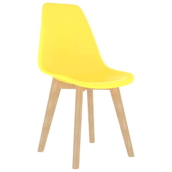 vidaXL Matstolar 6 st gul plast Gul
