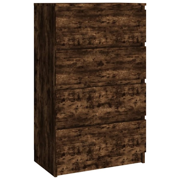vidaXL Byrå rökfärgad ek 60x35x98,5 cm konstruerat trä Brun