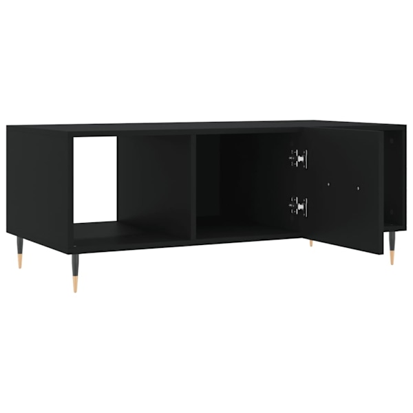 vidaXL Soffbord svart 102x50x40 cm konstruerat trä Svart