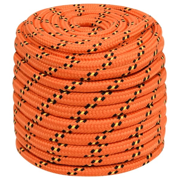vidaXL Båtlina orange 18 mm 50 m polypropylen
