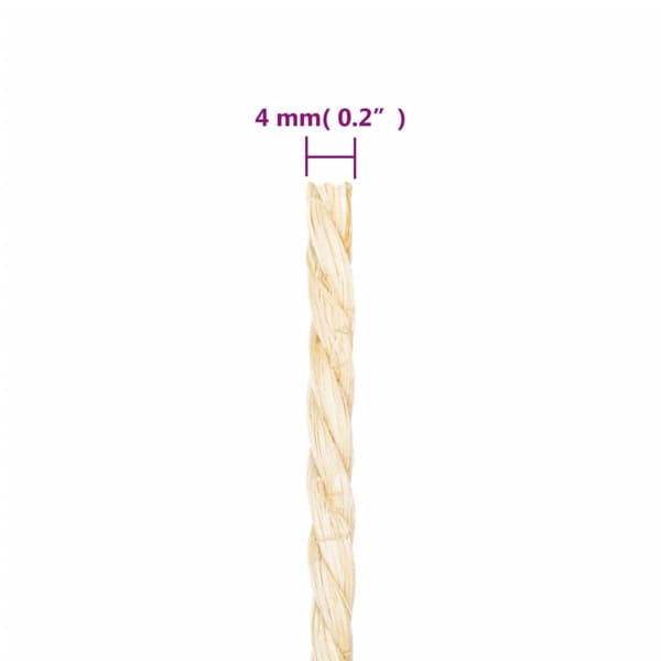vidaXL Rep 100% sisal 4 mm 100 m