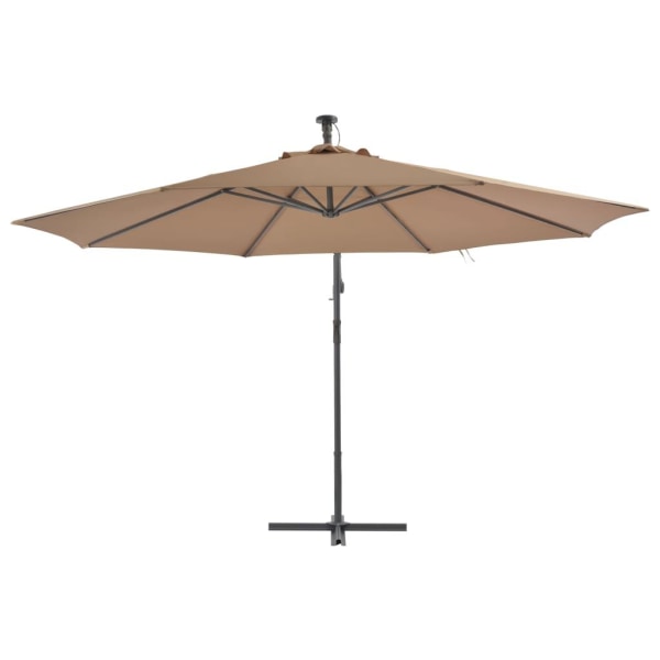 vidaXL Frihängande parasoll med aluminiumstång 350 cm taupe Taupe