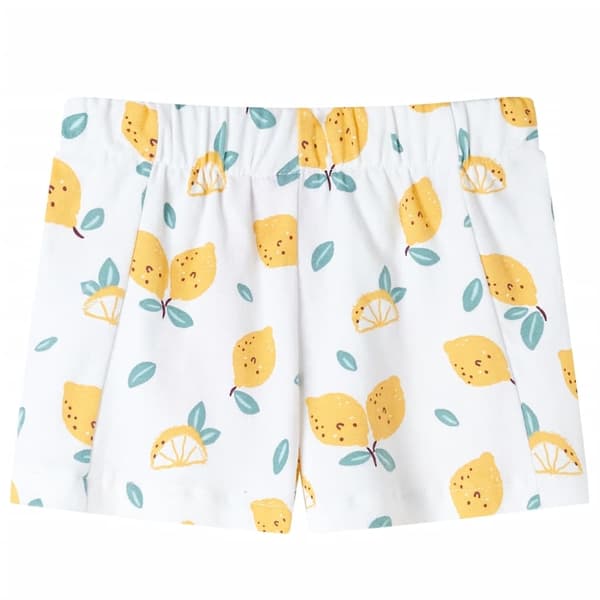vidaXL Shorts för barn ecru 104 Vit