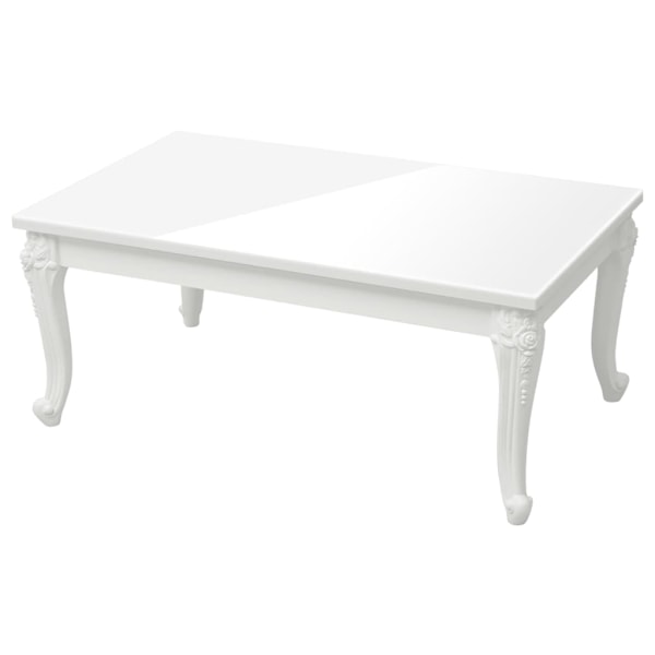 vidaXL Soffbord vit högglans 100x50x42 cm konstruerat trä Vit