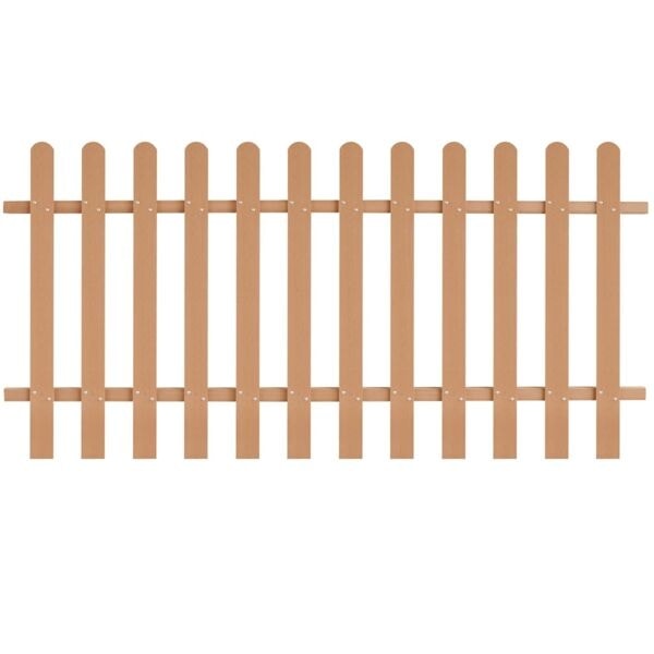 vidaXL Staket i WPC 200x100 cm brun Brun